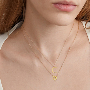 Collar con Colgante de Plata de Ley S925 ROXI, Chapado en Oro de 18K, con Cierre de Hebilla, para Mujer - Product Image 3