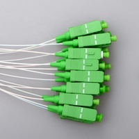 Divisor de Fibra Óptica Tipo PLC Mini SC APC CIXI YAXUN 1:16 con Tubo de Acero Inoxidable de 0.9mm, Divisor de Fibra Óptica G657A1 de 1m