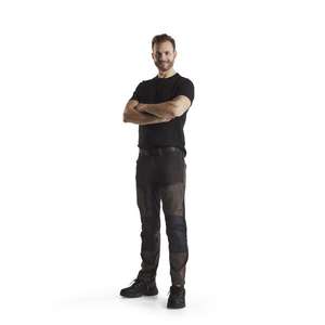 BLAKLADER - 145618454599C60 Service <b>trousers</b> with stretch Dark olive <b>green</b>/Black - EAN 7330509651018 <b>WORK</b> <b>TROUSERS</b> - Product Image 3