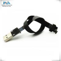 Câble Usb Plat Flex Mince Plat FPC FPV USB 2.0 Câble d'extension de données Angle de 180 degrés Cordon de charge de données USB