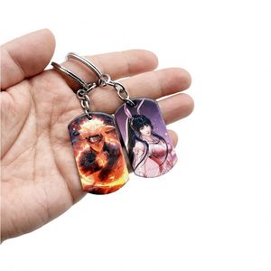 Anime Luffy Robin Wanted Cartoon Stainless Steel UV Printing Keychain Steel Key Chain Rings Backpack Pendant DIY Crafting Gifts - Product Image 4