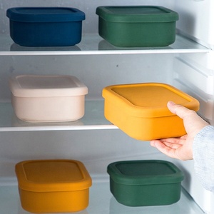 Ventes chaudes - Contenant alimentaire rectangulaire en silicone sans BPA, boîte à lunch en silicone pour micro-ondes avec couvercle - Product Image 5
