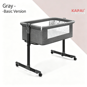 Cuna Plegable Multifuncional para Bebé, Color Rosa Gris Claro Oscuro Champán, Cama Lateral Portátil con Cambiador - Product Image 5