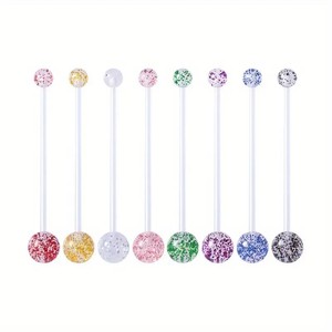 Accessoires de corps sexy anneau de ventre tige souple acrylique longue tige paillettes femmes enceintes anneau de <span class=keywords><strong>nombril</strong></span> accessoires de <span class=keywords><strong>piercing</strong></span> ventre - Product Image 2