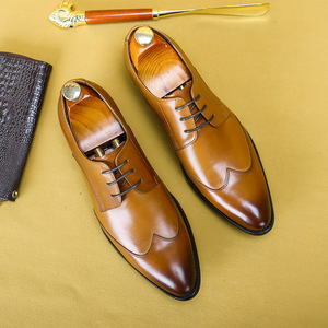 2026 New Original Men's Business Casual Leather <b>Shoes</b> - Pointed Toe, Low Heel, British Style Men's Formal Single <b>Shoes</b> - Product Image 2
