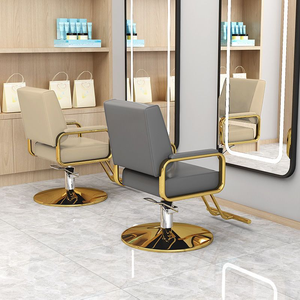 Chaise de barbier professionnelle en cuir synthétique, pivotante à 360 degrés, inclinable, réglable en hauteur, design moderne pour salon de beauté et coiffure - Product Image 6