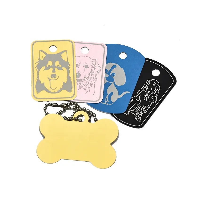 OEM Bestseller Sublimation Custom Printed Blank Metall Haustier ID Tags Hunde marke