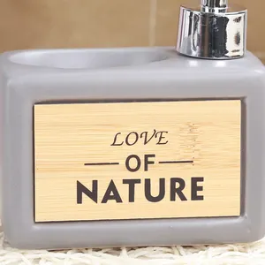 Redeco Square Home Bathrooms Lotion Bottle Ceramic Soap Dispenser Bottle