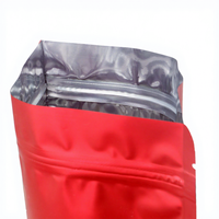 Pochette refermable à fermeture éclair avec fenêtre transparente, personnalisée avec logo imprimé en relief et coloré, pour poudre de matcha