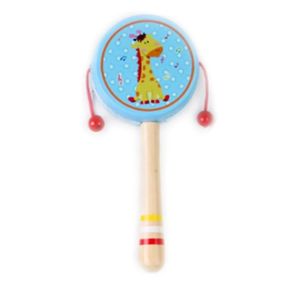 กลองไม้หนังแกะขายดี กลองมือหมุน ของเล่นเสริมพัฒนาการ - Product Image 4