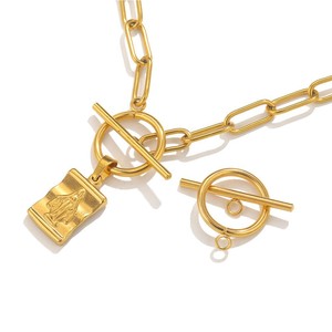 Cierre de Hebilla OT de Acero Inoxidable para Collar y Pulsera, Dorado y Plateado, Fornitura de Joyería, Accesorio DIY, Juego Redondo Liso, Venta al por Mayor - Product Image 5