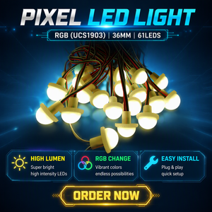 Lampes LED à points lumineux blanc chaud doux 2700K en couleur pleine, avec indice de protection IP65, pour la décoration extérieure des parcs à thème et des fêtes foraines - Product Image 5