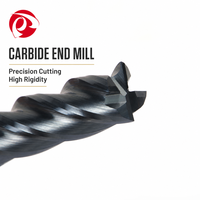 Fraise à 4 dents en carbure de tungstène personnalisée, outil de fraisage CNC HRC 55/60, revêtement AlTiN, fraisage en pente, support ODM OEM