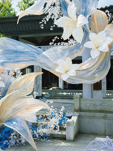 Installation florale géante G-100 en <span class=keywords><strong>aquarelle</strong></span> éthérée pour arche de mariage en extérieur, toile de fond photo pour cérémonie - Product Image 2