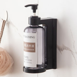 Distributeur de savon liquide mural manuel pour hôtel, sans perçage, pour shampoing, gel douche, lavage des mains, bouteille de 400 ml, 2 unités pour la maison - Product Image 4