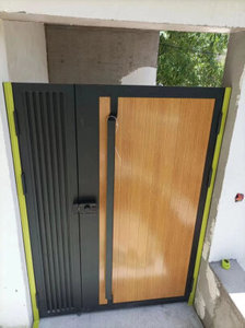 Clôture française moderne Porte coulissante automatique Caractéristique Aluminium <span class=keywords><strong>Bois</strong></span> Portails électriques Villa Fer <span class=keywords><strong>Acier</strong></span> Matériel Vente en gros Fourniture - Product Image 2