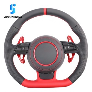 Volant sport en cuir rouge personnalisé pour <span class=keywords><strong>Audi</strong></span> A1 A3 8P A5 A6 C6 Q5 B8 A7 C8 B9 S5 B8.<span class=keywords><strong>5</strong></span> A4 RS6 SQ5 S5 TT MK3 RS7 A8L D4 <span class=keywords><strong>Q</strong></span> - Product Image 2