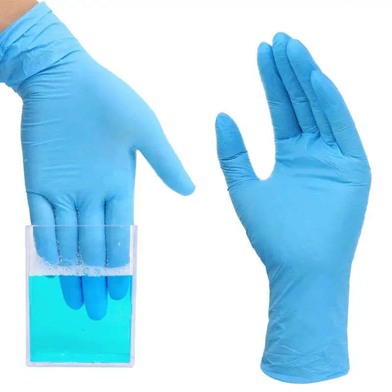 Gants d'examen médical en nitrile Gants jetables Gants en nitrile en vrac