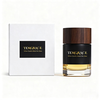 Flacon de parfum en verre de luxe avec bouchon en bois 30ml 50ml 100ml Contenant vide pour vaporisateur de parfum avec logo personnalisé pour l'emballage