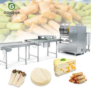 Machine automatique électrique de Shanghai pour la fabrication de rouleaux de lumpia, de feuilles carrées, de chapati, de papier à riz, de roti et de rouleaux de printemps - Product Image 1
