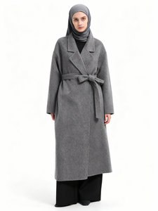 ชุดอาบายะห์แบบเรียบง่ายสำหรับผู้หญิงมุสลิม ผ้าขนสัตว์สองด้าน เสื้อโค้ทฤดูหนาว ชุดอาบายะห์แบบเรียบง่ายสำหรับเทศกาลอีด ชารุต รอมฎอน ดูไบ ตุรกี ดูไบ - Product Image 2