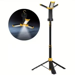 Lampe LED extérieure rechargeable imperméable de qualité supérieure, trépied pliable en alliage d'aluminium portable pour le camping, les travaux d'urgence - Product Image 1