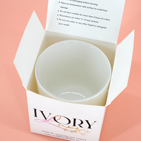 Boîte en papier pliable blanche personnalisée, emballage cosmétique de luxe, boîte en carton à rabat pour parfum, bougie, huile