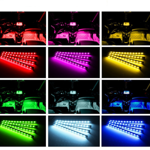 12 ánh sáng điều khiển bằng giọng nói Power On Thuốc lá nhẹ hơn nội thất ánh sáng tự động đèn Dải xe chân môi trường xung quanh ánh sáng - Product Image 3