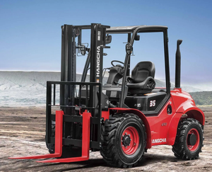 Hangcha 2.5t 4wd קשה שטח מלגזה עבור מנוע דיזל שני צמיגים פנאומטיים 1070x100 מ "מ מזלג 3000-6000 מ" מ מזלג - Product Image 5