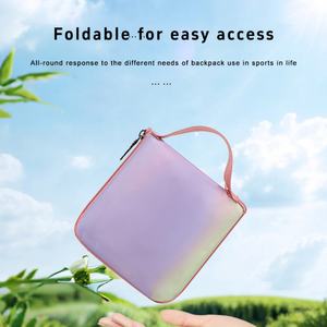 Sac à dos pliable personnalisé imperméable à cordon de serrage, sac de sport coloré à cordon, sacs décontractés d'extérieur à cordon pour femme - Product Image 6