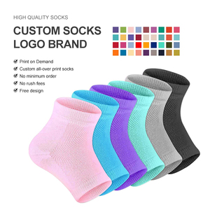 Tùy chỉnh New Arrival giữ ẩm Gel mắt cá chân gót chân vớ đầy màu sắc tiếp xúc Toe chống mệt mỏi gót chân vớ cho khô nứt gót chân - Product Image 2