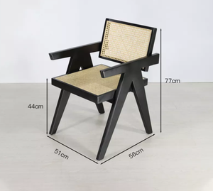 Silla de comedor moderna de ratán, sillón de madera, comedor de ratán Natural, silla nórdica antigua negra sólida, mesa de comedor ovalada 30% T/ T - Product Image 5