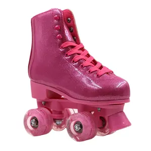 Yeni stil gül kırmızı parlak paten 2022 yılında sıcak satış paten tekerlekleri ve çerçeveleri toptan ayakkabı yetişkin kadın