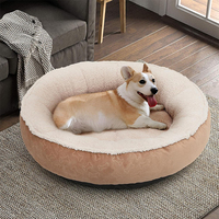 Lits pour chiens de taille moyenne, lavables en machine, en peluche courte, confortables et douillets, pour chiens et chats