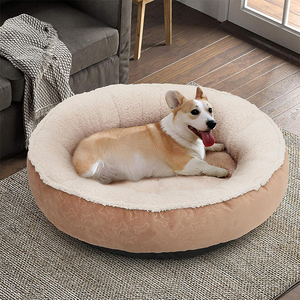 Orta Boy Köpekler İçin Makinede Yıkanabilir Kısa Peluş Evcil Hayvan Yatakları Isıtıcı Rahat Yumuşak Köpek ve Kedi Yatakları - Product Image 4