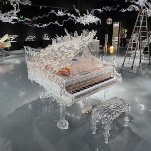 <span class=keywords><strong>Pianoforte</strong></span> a Coda in Acrilico Trasparente di Alta Gamma per Sale Matrimoni e Banchetti - Product Image 1