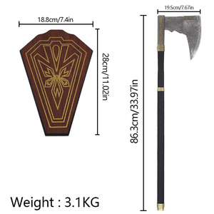 Il signore degli anelli nana ascia da battaglia arma di metallo non affilata modello spada giocattolo sicura dalla <span class=keywords><strong>compagnia</strong></span> dell'anello - Product Image 4