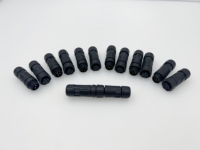 Ensemble de connecteurs LED M12 IP68 5 broches mâle femelle Câble d'alimentation pour éclairage de scène Contact en cuivre Matériel Câble à câble