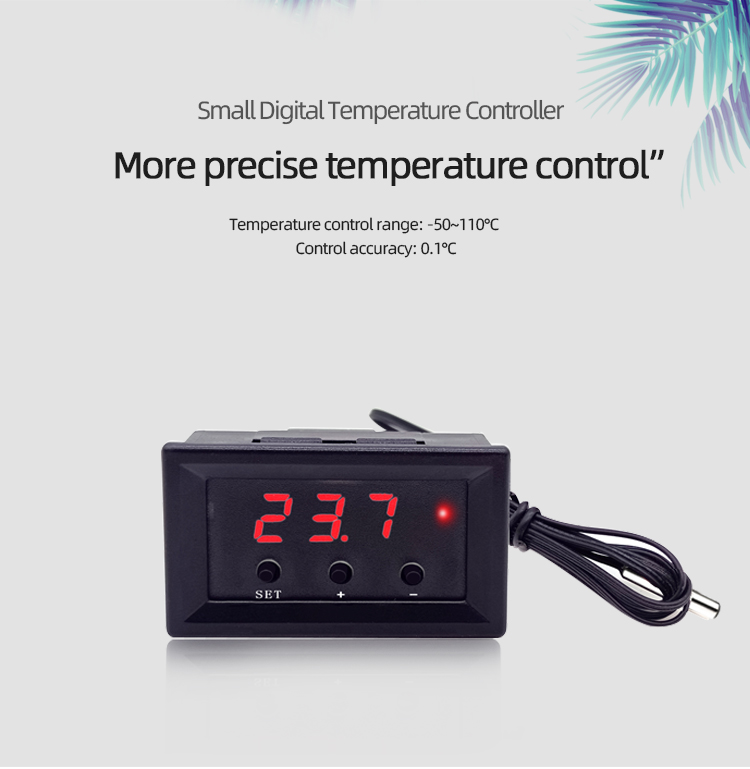 W1209 WK DC12V LED digital thermostat thermometer temperature switch temperature controller +NTC sensor(图1)