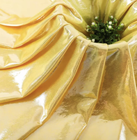 Tissu imperméable en spandex/polyester à effet métallique, imprimé à pois décoratifs pour scène, motif points d'empreintes digitales