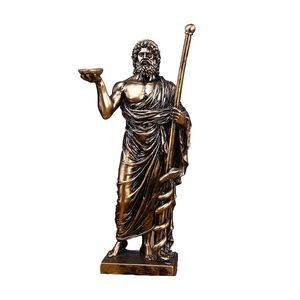 Arte decoración del hogar Vintage resina Dios griego escultura bronce <span class=keywords><strong>Zeus</strong></span> <span class=keywords><strong>estatua</strong></span> para sala de estar Oficina decoración estudio Bookself - Product Image 1