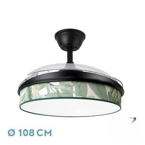 Ventilateur de plafond 72W DC, 3 pales, 7200 lm, 3000K/4000K/6000K, télécommande, mémoire et minuterie, idéal pour le refroidissement et - Product Image 1