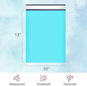 Huamaohengchun Poly Bubble 10x13 Inch Teal 100 Pack Strong Mailing <b>Envelopes</b> Self Seal Adhesive Waterproof Tear Proof - Product Image 2