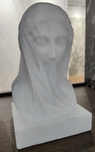 <span class=keywords><strong>Statue</strong></span> de buste de femme voilée en <span class=keywords><strong>marbre</strong></span> sculpté à la main, élégante et blanche, en pierre naturelle - Product Image 4