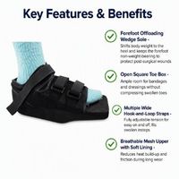Chaussure de marche médicale en maille respirante et douce avec semelle intérieure en EVA, semelle intermédiaire amortissante et semelle extérieure en TPR, botte orthopédique de récupération