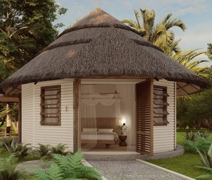 Capanna prefabbricata della casa della spiaggia per il progetto del Bungalow del Resort - Product Image 3