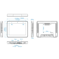 Tablette de pointage d'heure avec écran numérique Android 14 de 8 pouces, reconnaissance faciale, contrôle d'accès NFC pour terminal de pointage biométrique
