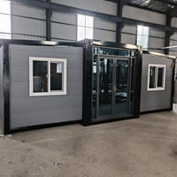 Maison modulaire pliable et extensible de 40 pieds sur 20 pieds, 3 chambres, préfabriquée, modèle conteneur extensible