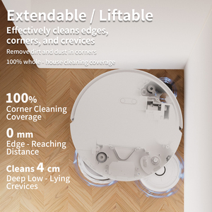 Robot hút bụi 20000PA siêu mạnh hút tự động lau nâng nước nóng rửa sâu Cạnh mở rộng bàn chải tự đổ cơ sở - Product Image 3