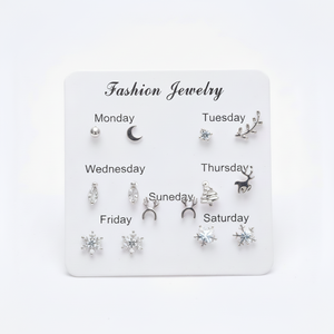 Orecchini pendenti con strass di cristallo eleganti da donna di tendenza alla moda gioielli in acciaio inossidabile vendita calda all'ingrosso - Product Image 2